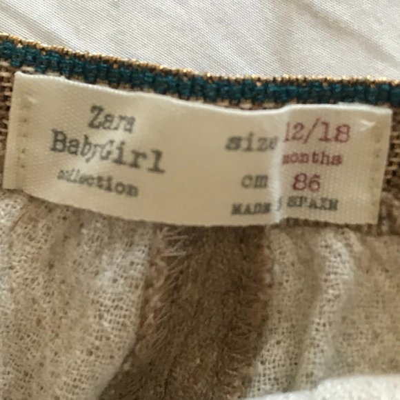 🎉2/$30 SALE🎉ZARA Wool Brown Wool Pants - 12-18 M - Picture 2 of 5